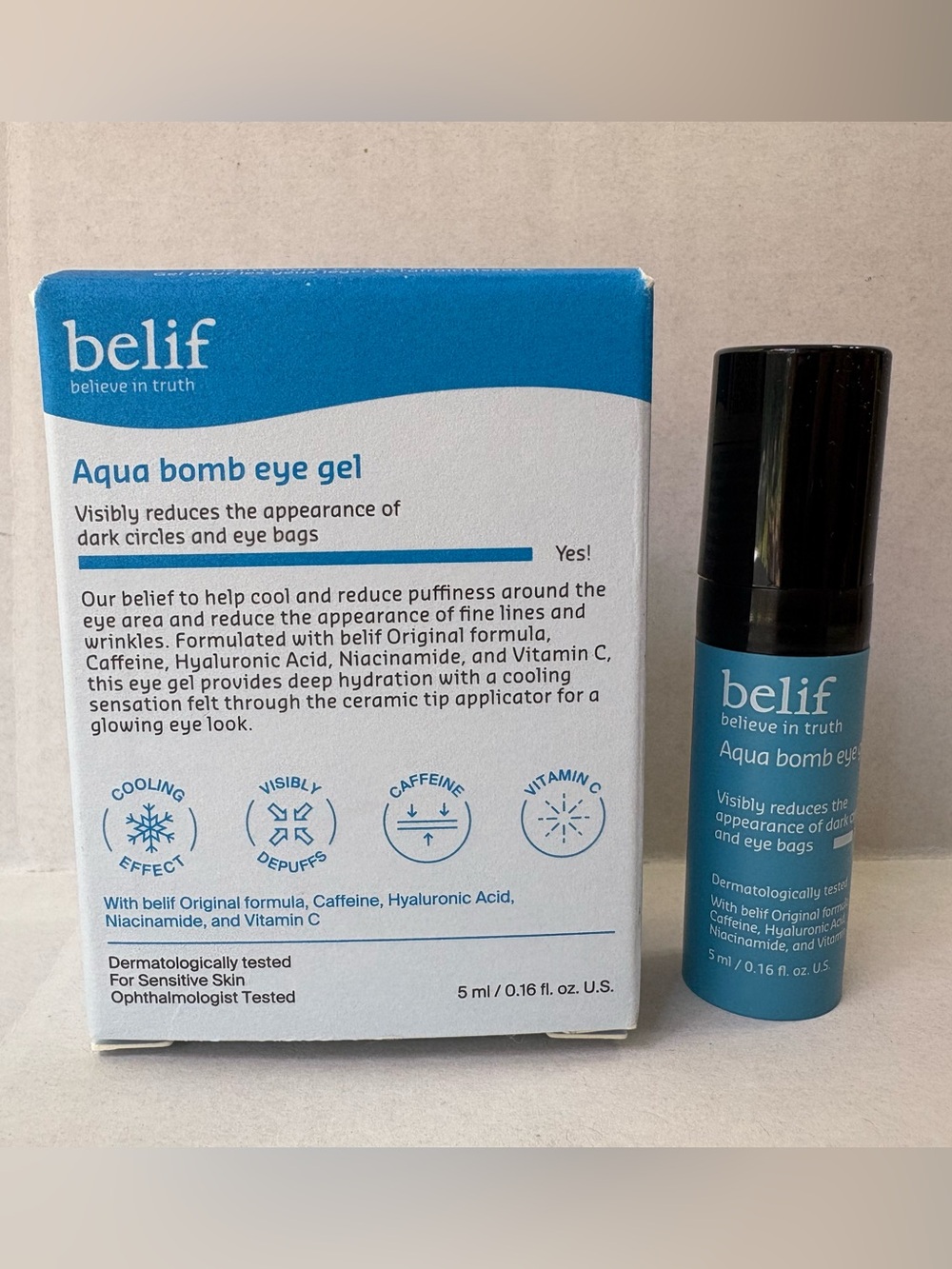 belif Moisturizing Eye Bomb with Peptide and Ceramide